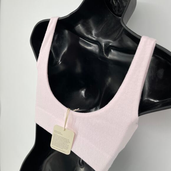 DONNI. Sweater Bra Top NEW Sz XS Pixie Pink Scoop Neck Super Soft Stretch - Picture 6 of 8